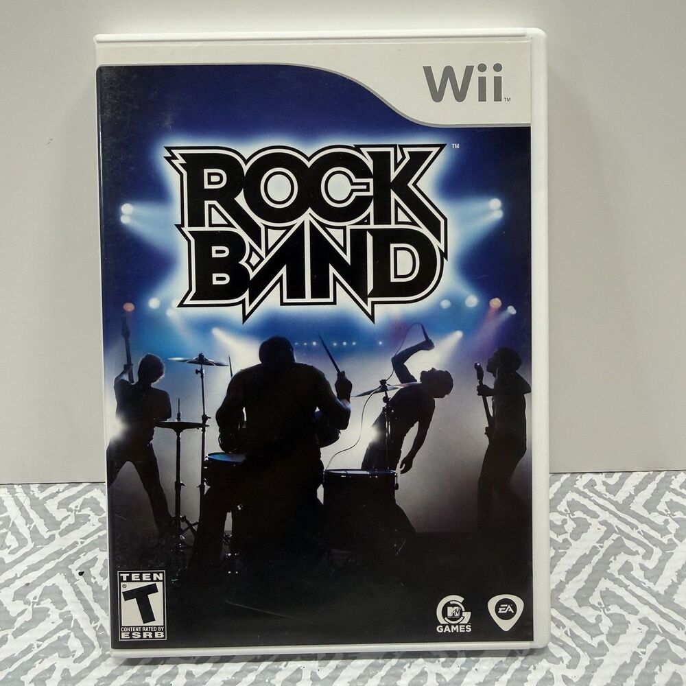 Rock Band (Nintendo Wii, 2008) Complete In Box CIB Tested Working Rockband
